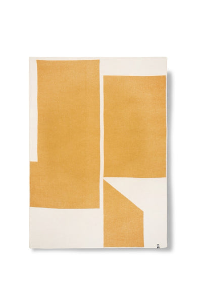 Wool Blanket "Cut-Up Orange" by Ulla Pederson-ZigZagZurich
